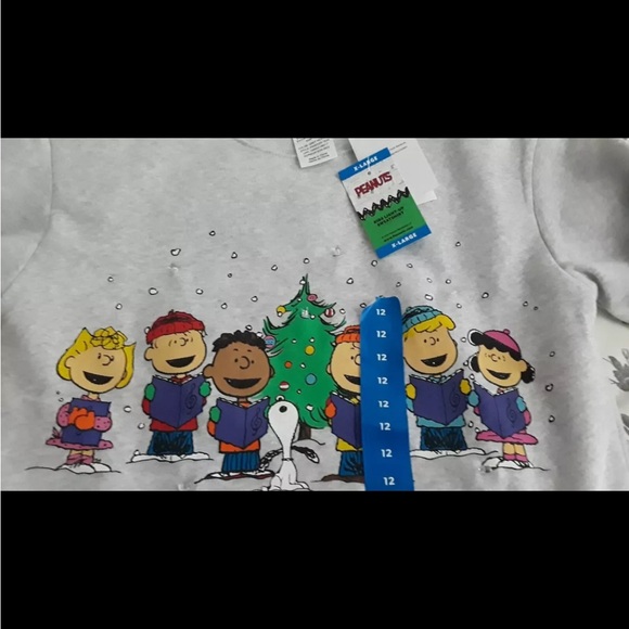 Peanuts Snoopy Charlie Brown Christmas Size Kids Medium Light Up Swea… - Picture 5 of 6